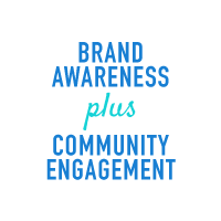 Brand Awareness plus Community Engagement